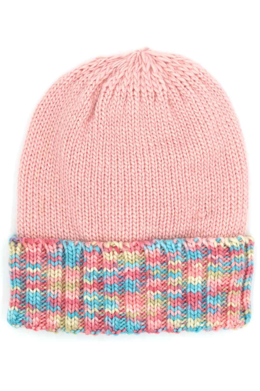 MULTI COLOR BAND FLEECE BEANIE