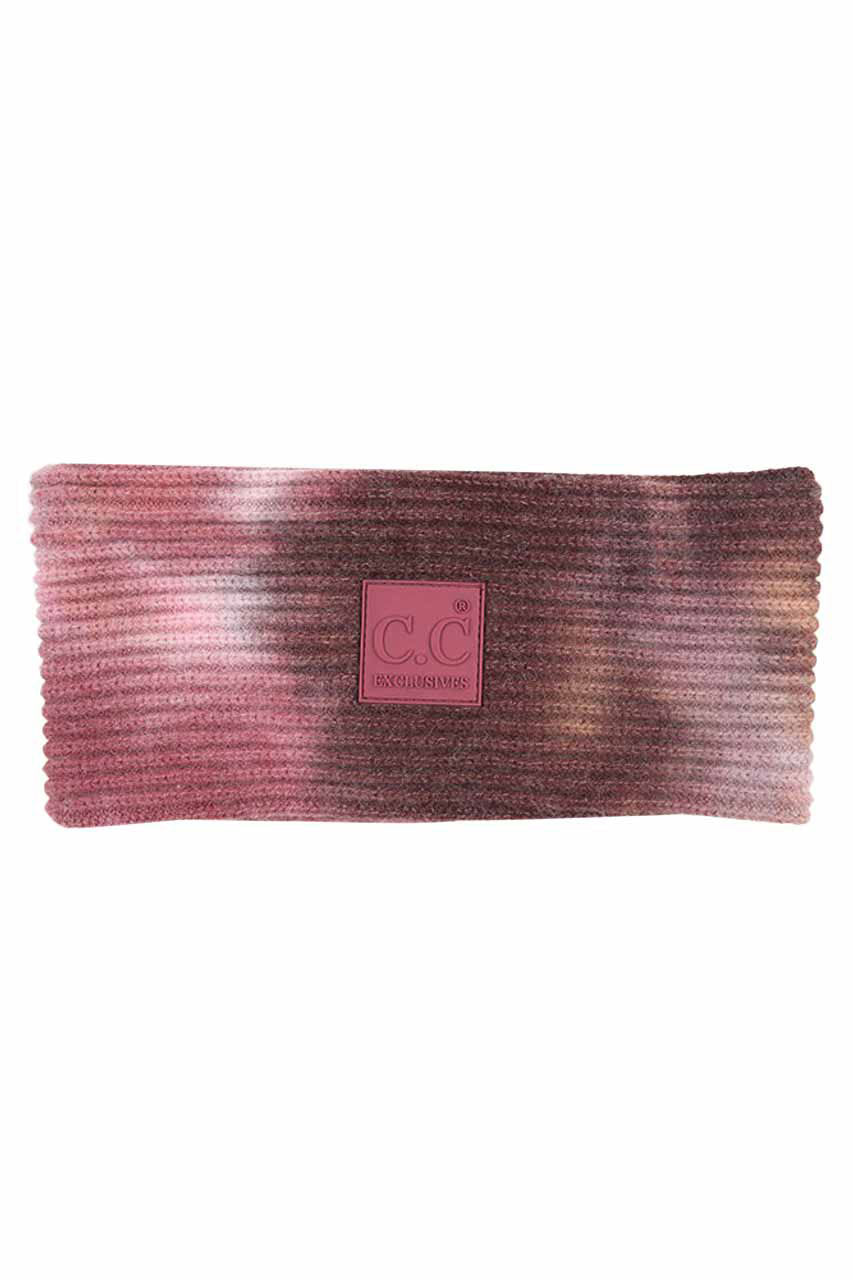 C.C Tie Dye Headband With Rubber Patch Headwrap Earmuffs