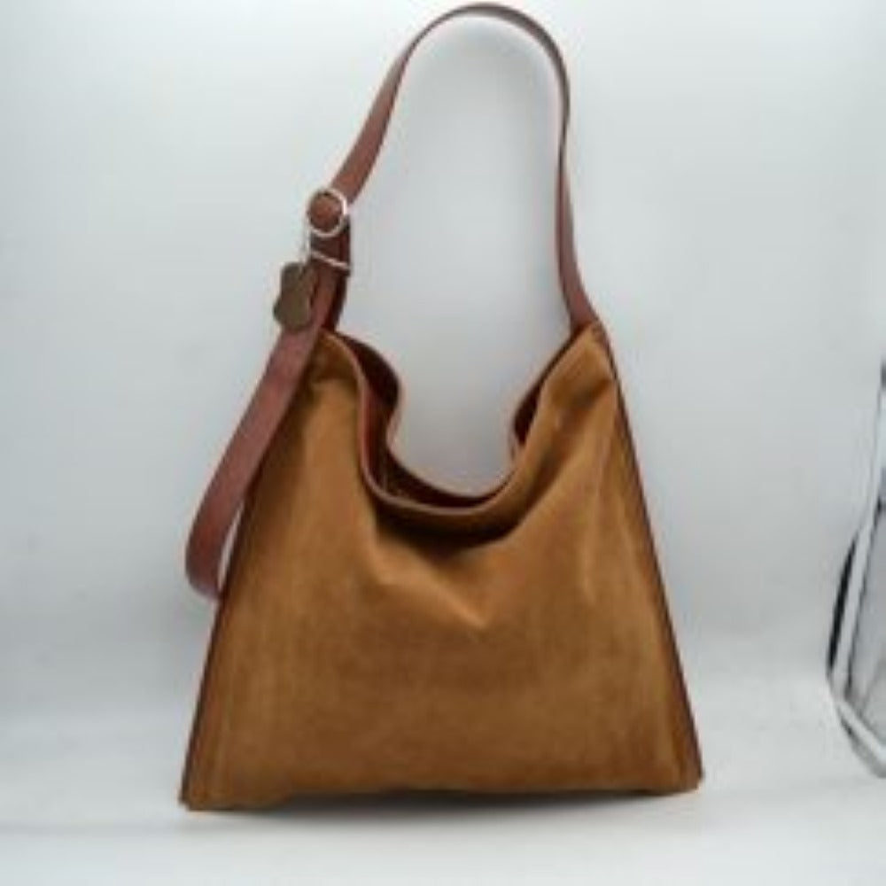 Slouchy Hobo Shoulder Bag with Adjustable Buckle Strap