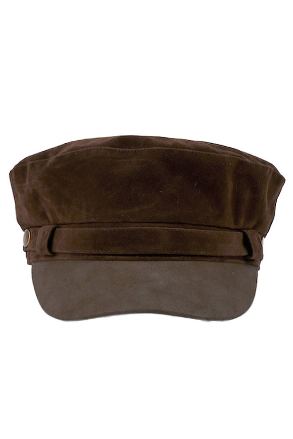 C.C Button Deco Faux Suede Fisherman's Cap