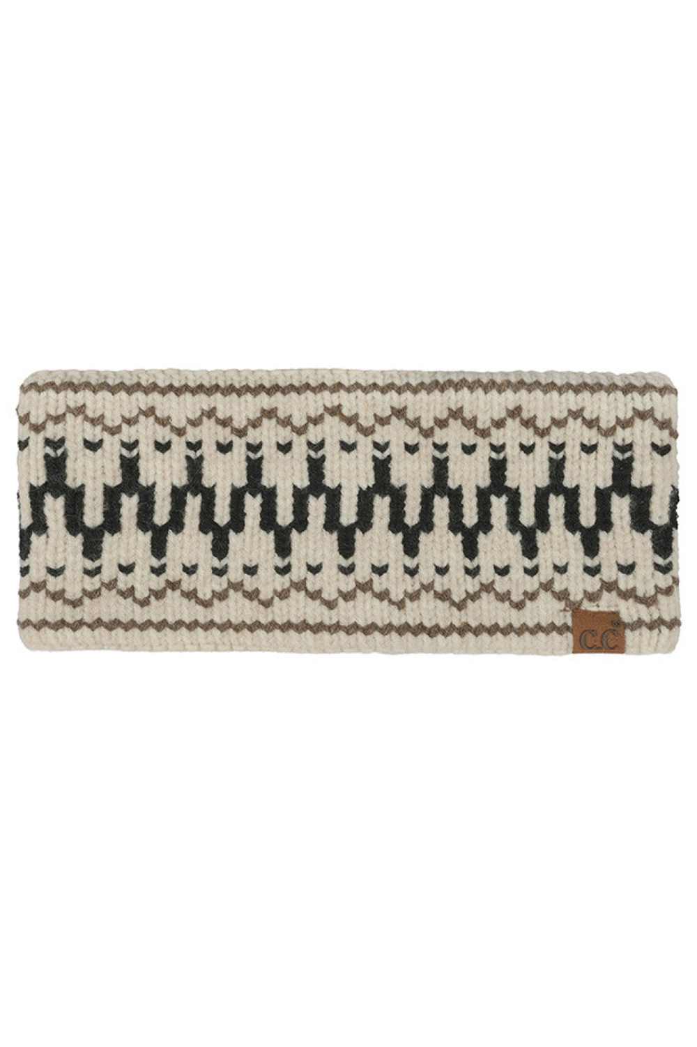 C.C Fair Isle Pattern Headwrap Headband