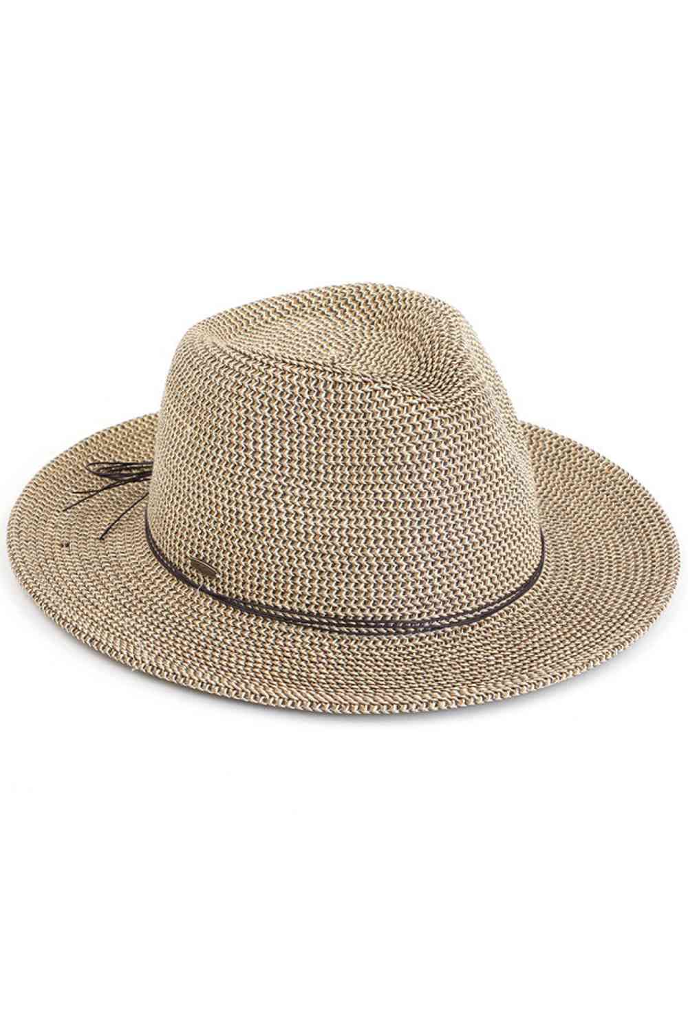 C.C Lurex Straw Panama Sun Hat