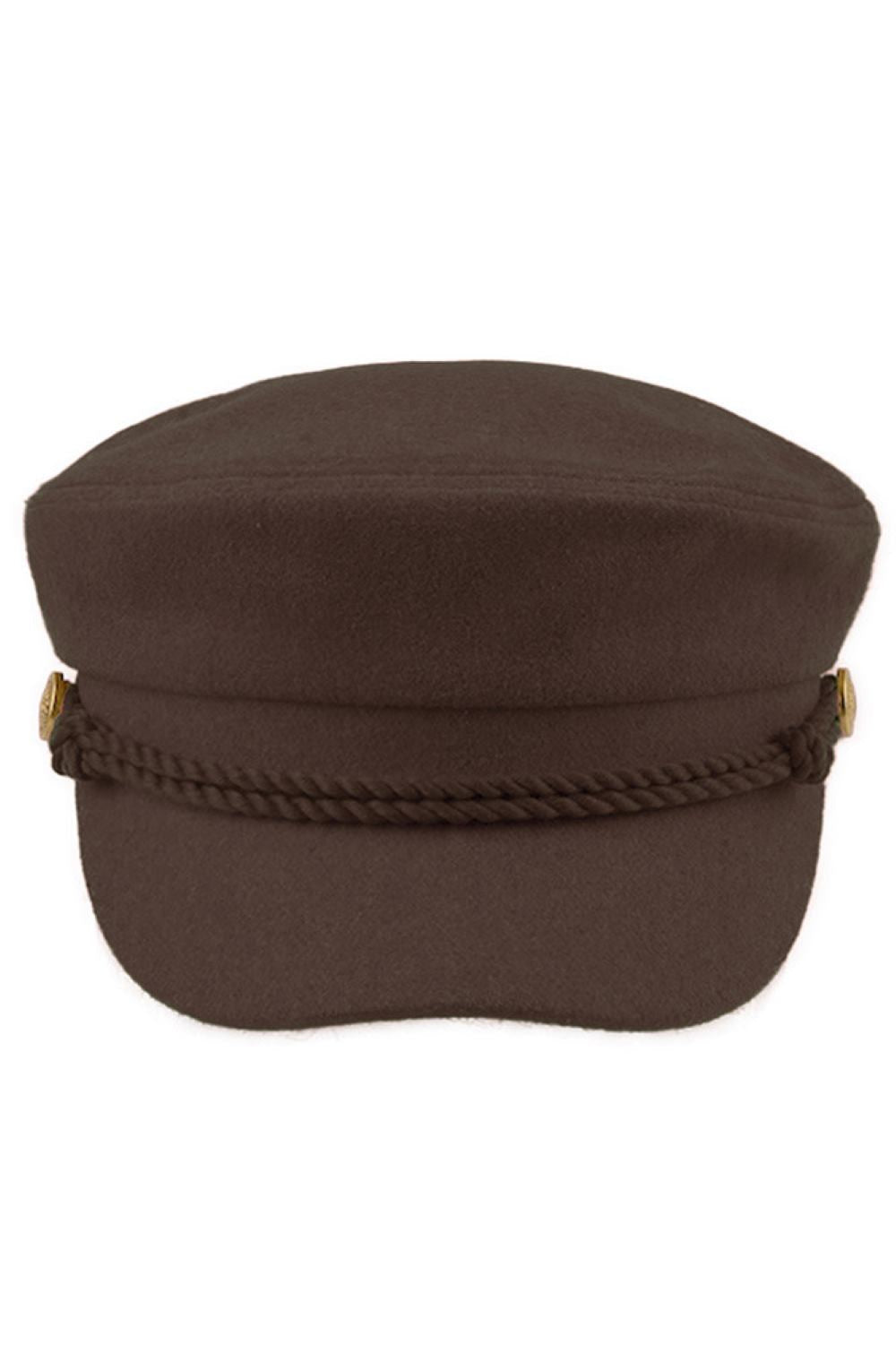 C.C Rope with Button Deco Solid Fisherman's Cap