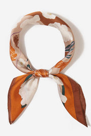 Floral Pattern Blocks Bandana Summer Scarf