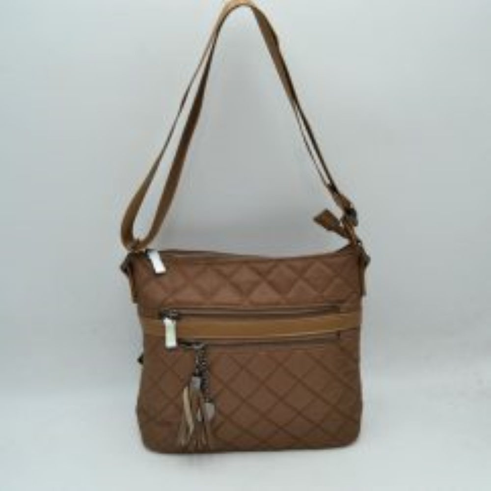 Quilted Crossbody Bag with Adjustable Shoulder Strap