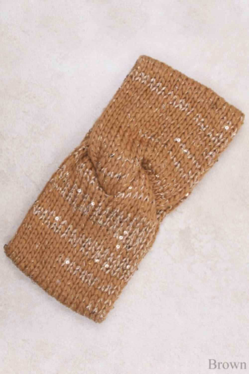 Two Color Knit with Spangle Head Band