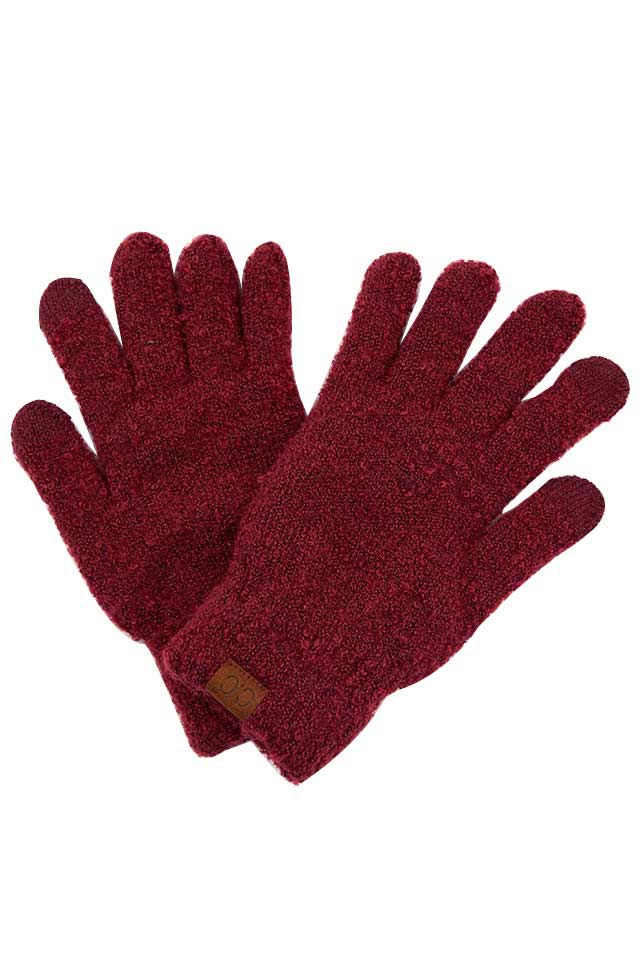 C.C Solid Boucle Gloves