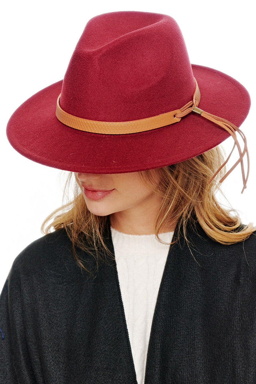 Felt Solid Fedora Hat