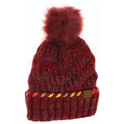 Fuzzy Lined Ombre Thread Accent Pom C.C Beanie