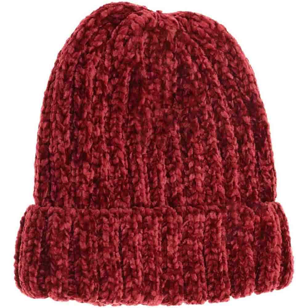 Solid Ribbed Chenille C.C Beanie