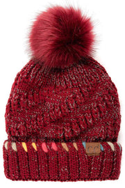 C.C Ombre Dyed Chunky Pom Beanie