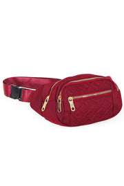 Quilted Multi Pocket Belt Bag