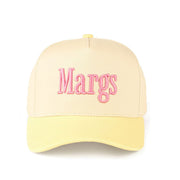 C.C MARGS Lettering Two Tone Trucker Baseball Cap