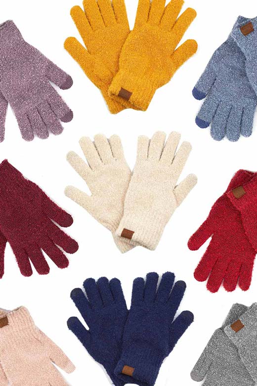 C.C Solid Boucle Gloves