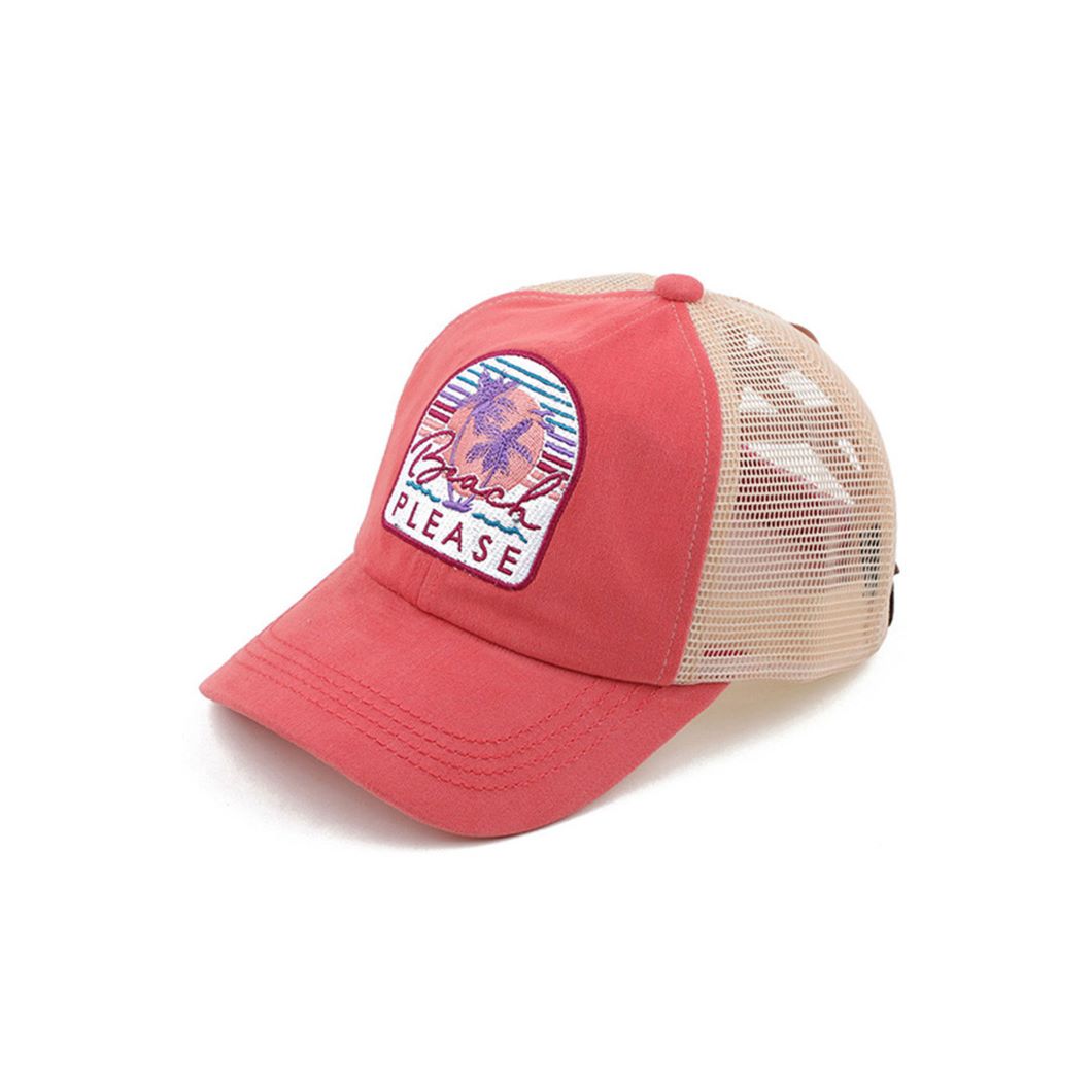 C.C BEACH PLEASE CRISS CROSS PONY CAP
