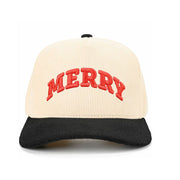 C.C MERRY Bold Letter Corduroy Trucker Cap