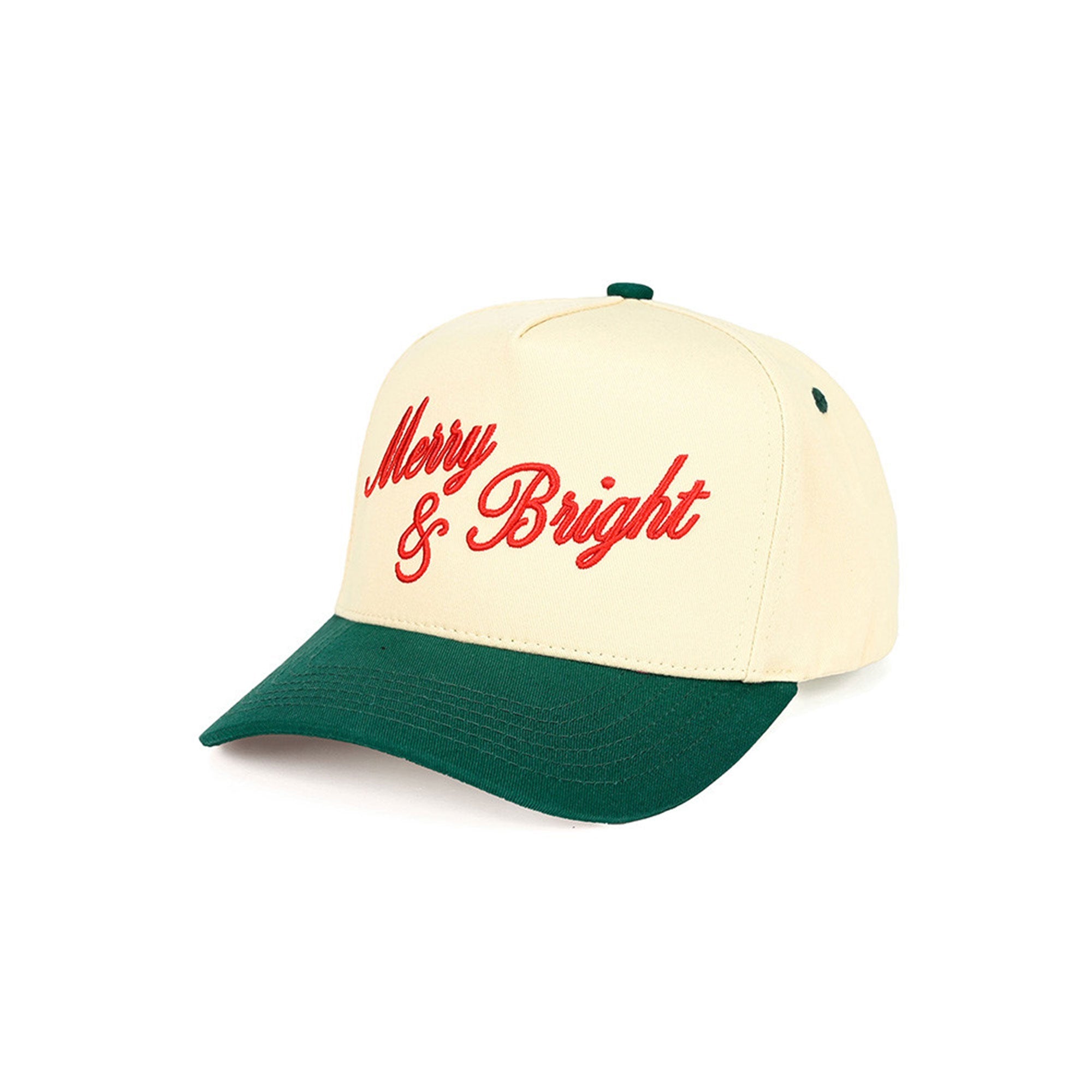 C.C Merry & Bright Letter Two Tone Trucker Cap