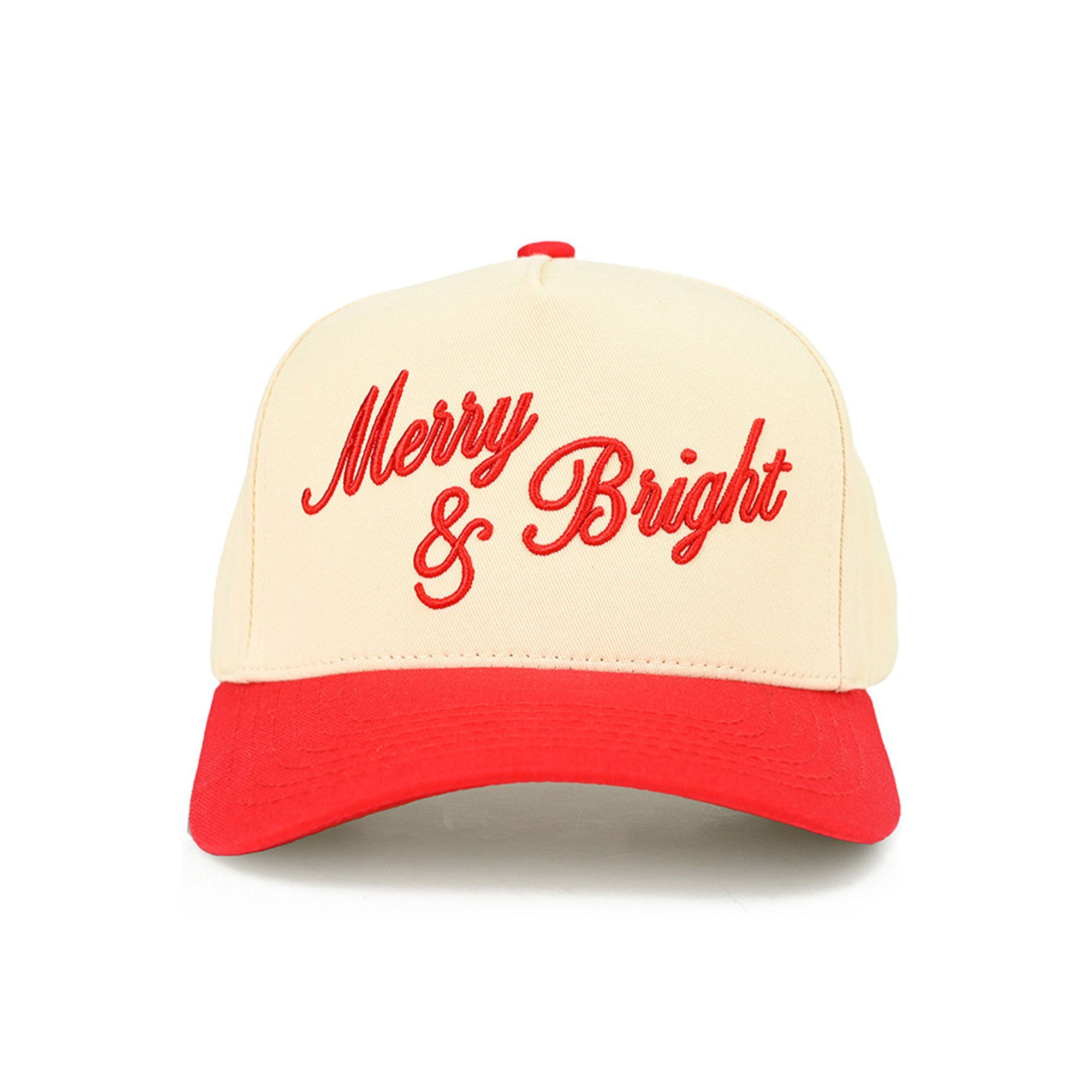 C.C Merry & Bright Letter Two Tone Trucker Cap