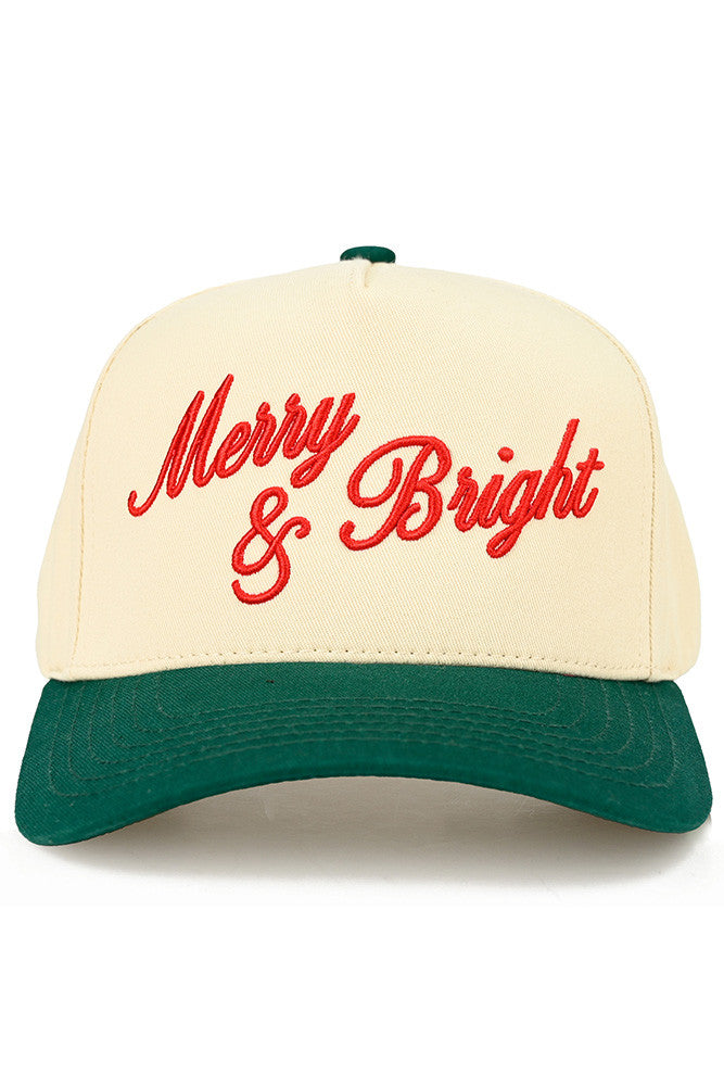 C.C Merry & Bright Letter Two Tone Trucker Cap