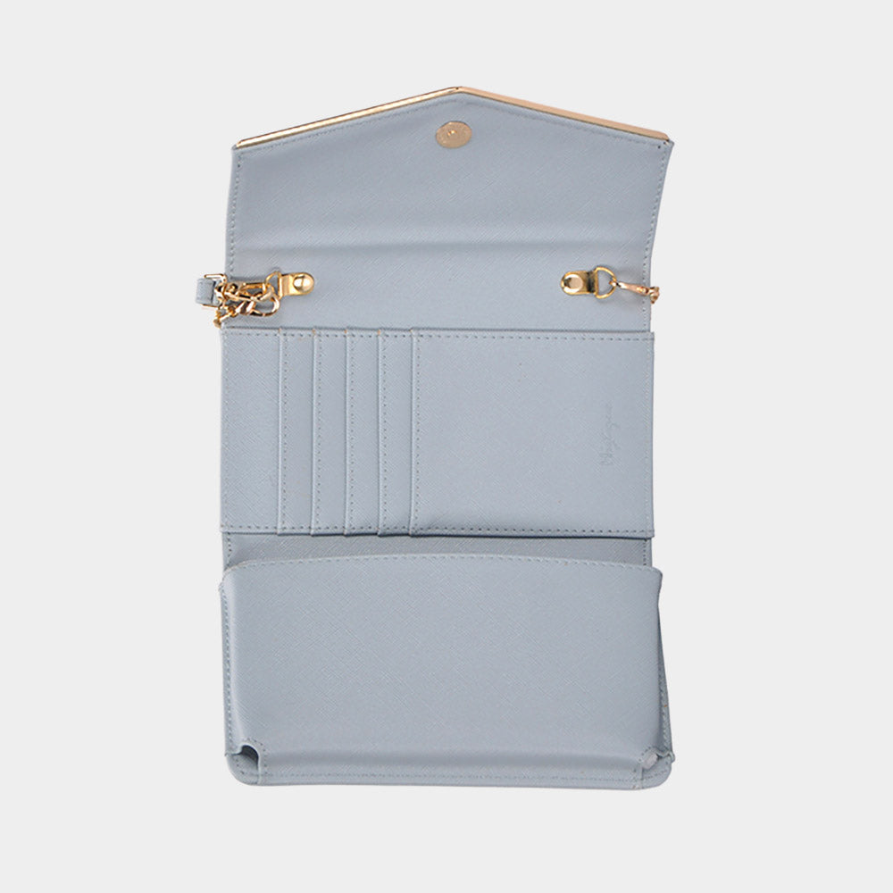 Envelope Wallet on Chain Wristlet Clutch / Crossbody Bag