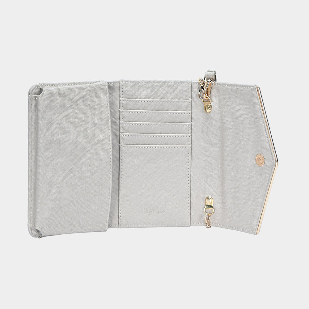 Envelope Wallet on Chain Wristlet Clutch / Crossbody Bag