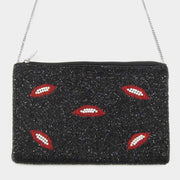 Lip Detail Crossbody / Clutch Bag