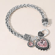 Heart Stone Charm Bracelet