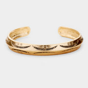 Antique Pattern Cuff Metal Bracelet