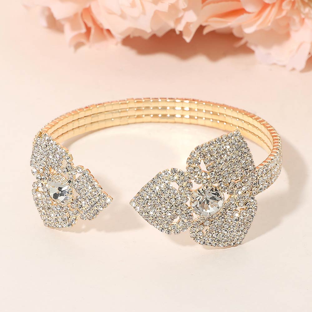 Rhinestone Pave Evening Cuff Bracelet