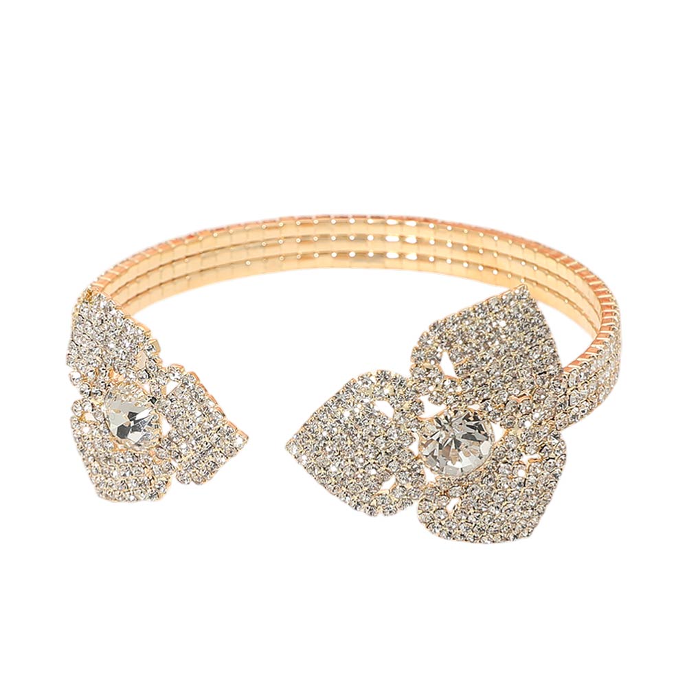 Rhinestone Pave Evening Cuff Bracelet