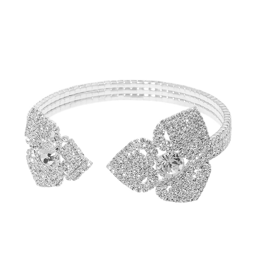 Rhinestone Pave Evening Cuff Bracelet