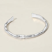 Sculptural Metal Organic Form Cuff Bracelet