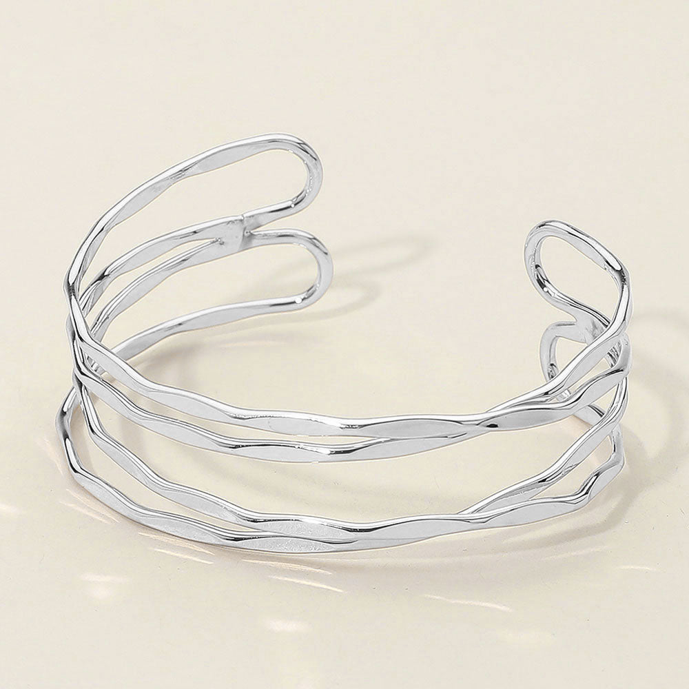 Crisscross Metal Cuff Bracelet