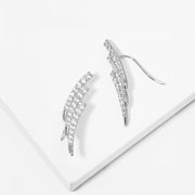 Gold Dipped Stone Paved Triple Bar Ear Crawlers