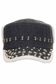 Fur with Stone Funky Star Cap