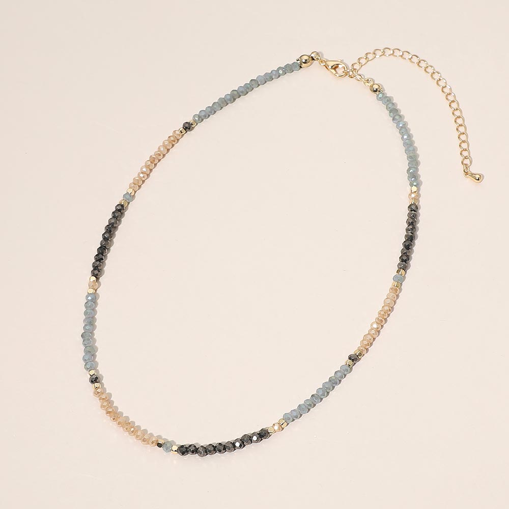 Faceted Beaded Choker Necklace