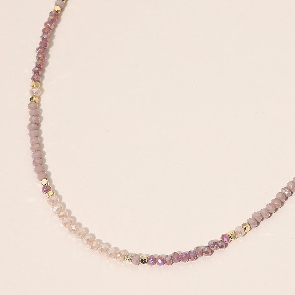 Faceted Beaded Choker Necklace
