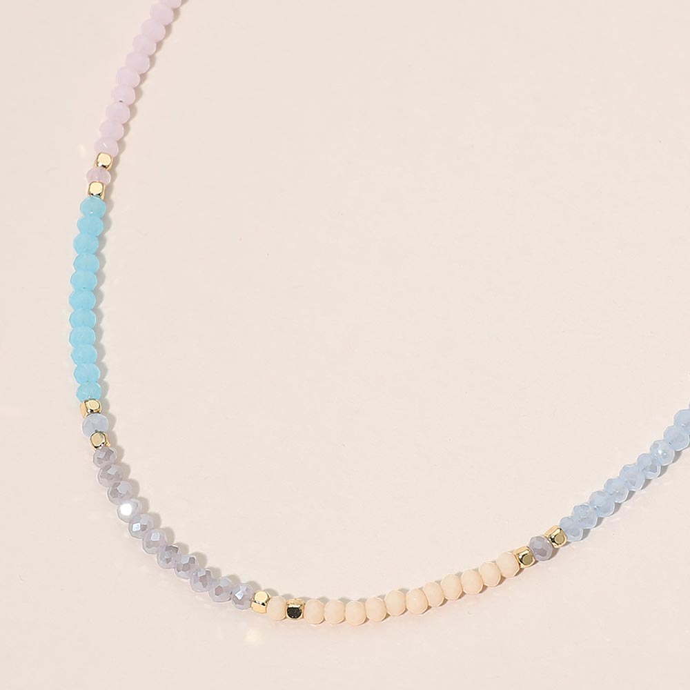 Faceted Beaded Choker Necklace