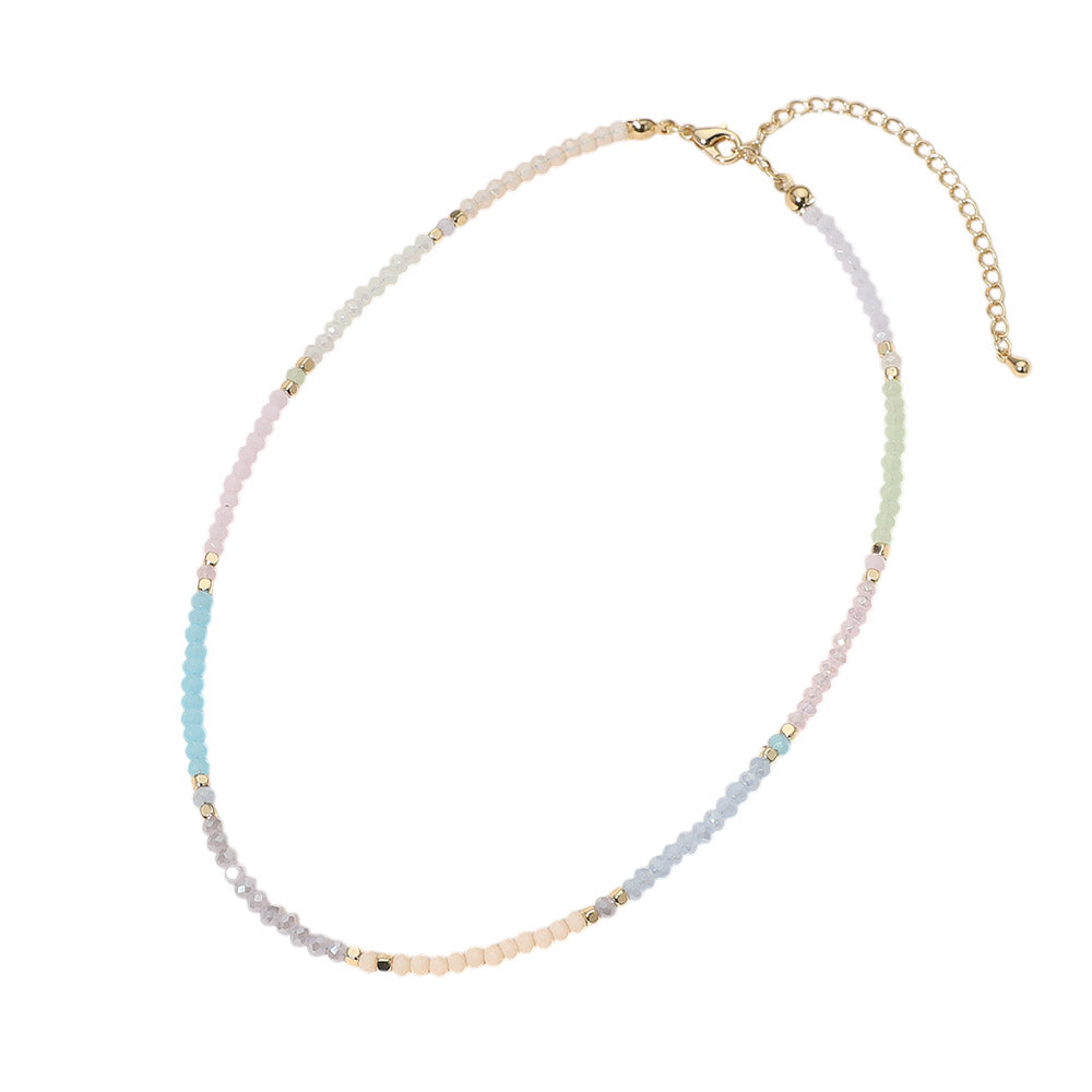 Faceted Beaded Choker Necklace