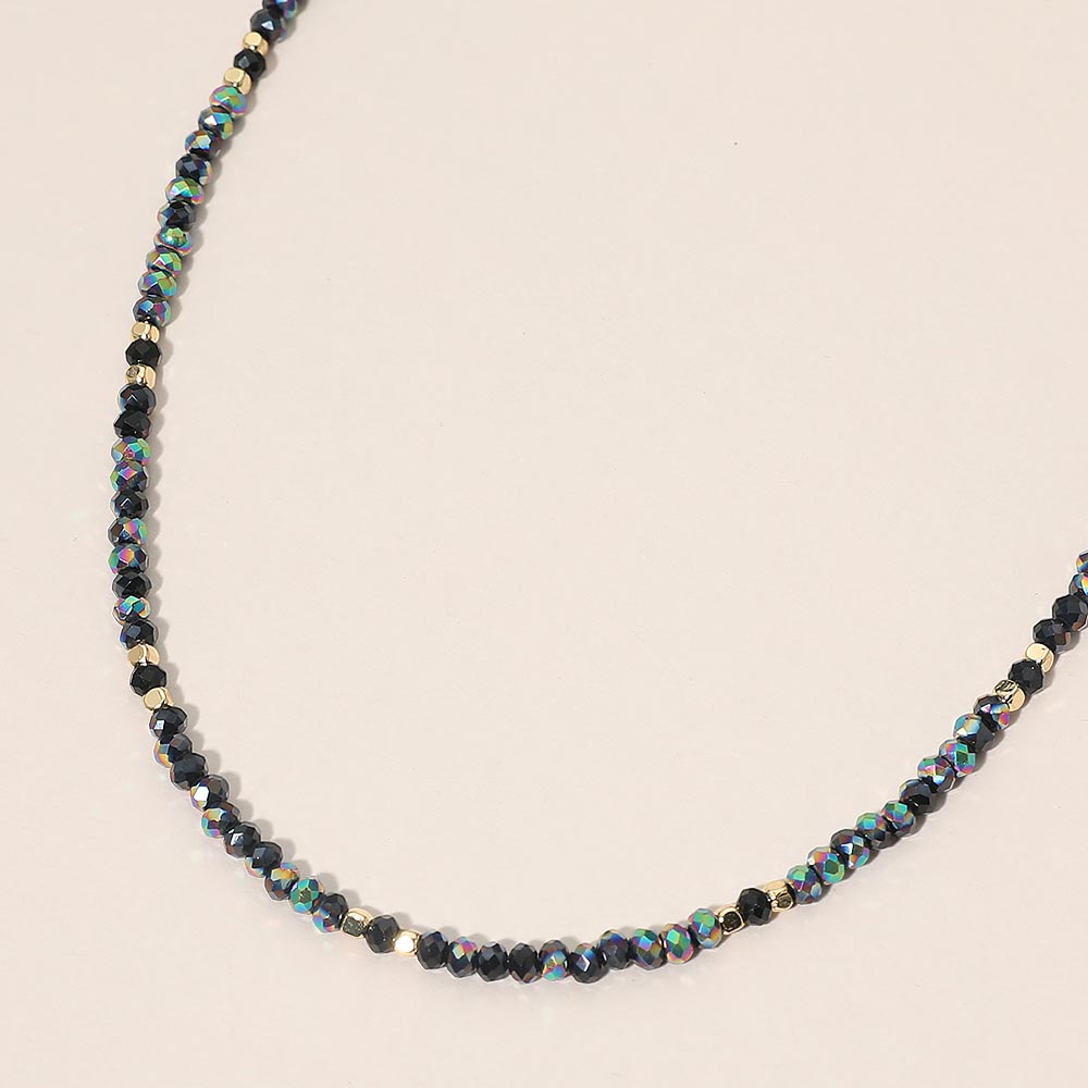 Faceted Beaded Choker Necklace
