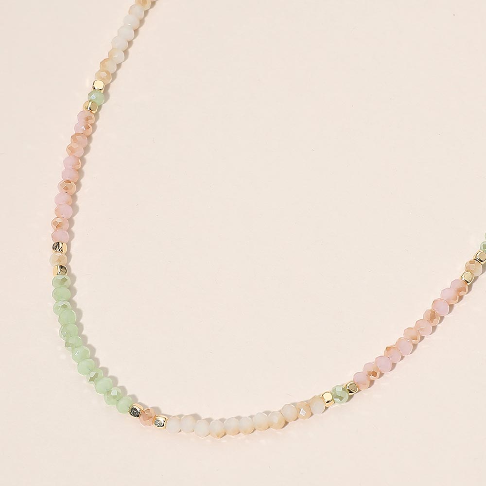 Faceted Beaded Choker Necklace