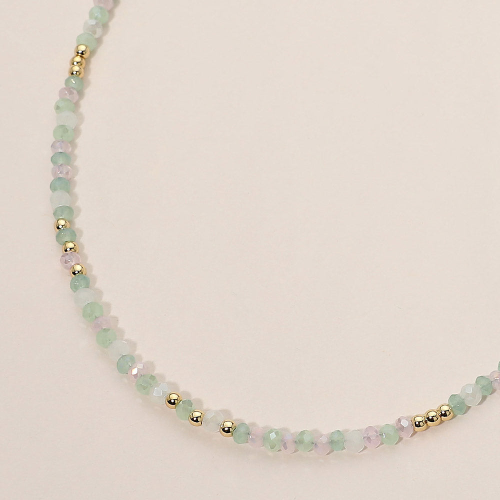 Faceted Beaded Choker Necklace