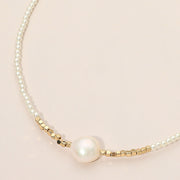 Pearl Beaded Choker Necklace