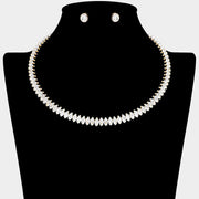 Marquise Stone Cluster Evening Choker Necklace