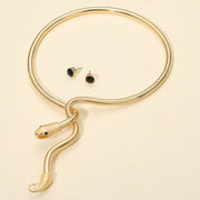 Snake Drop Choker Necklace