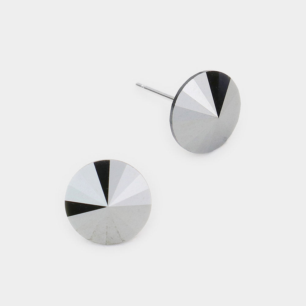 10mm Round Crystal Stud Earrings