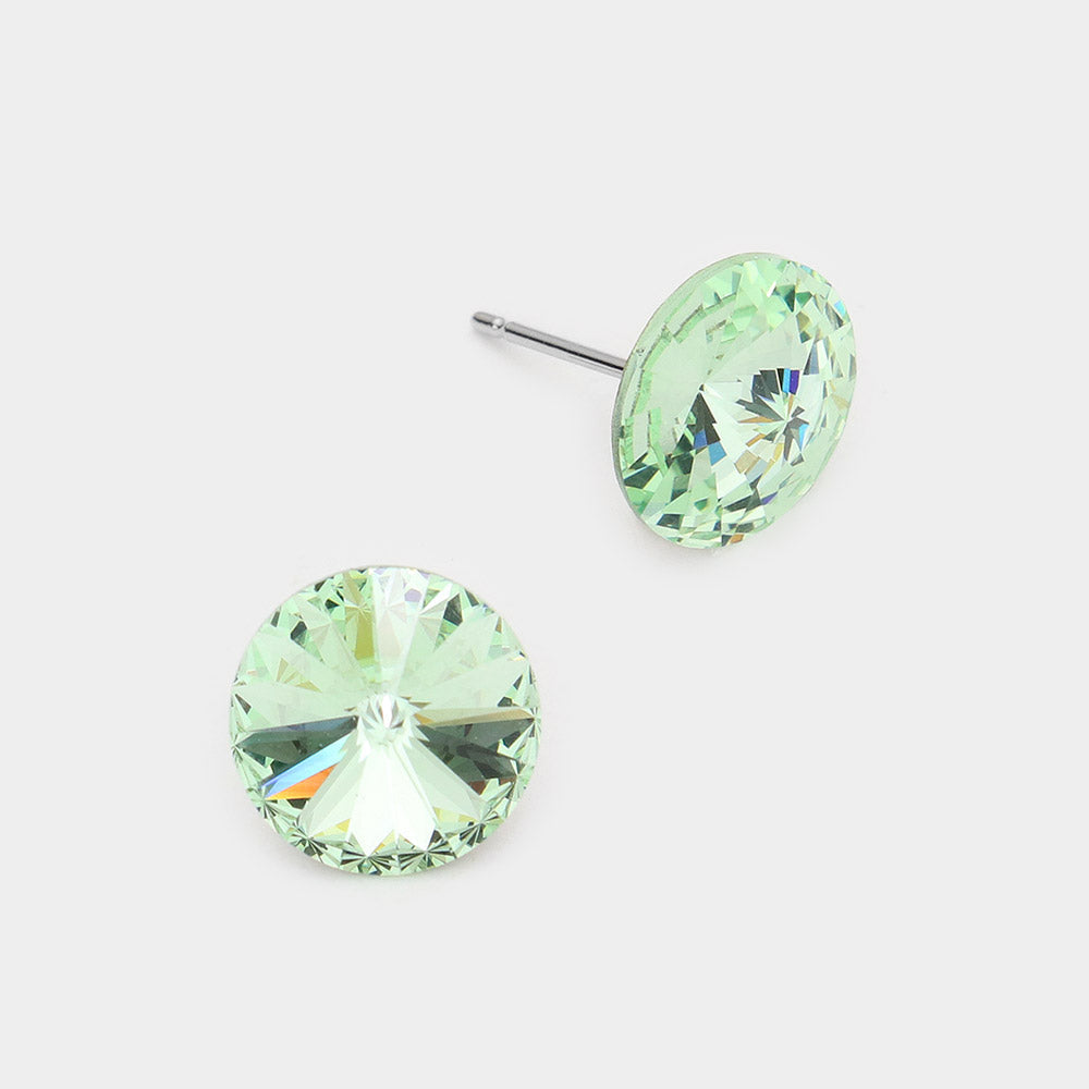 10mm Round Crystal Stud Earrings