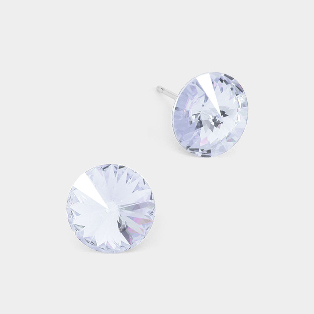 10mm Round Crystal Stud Earrings