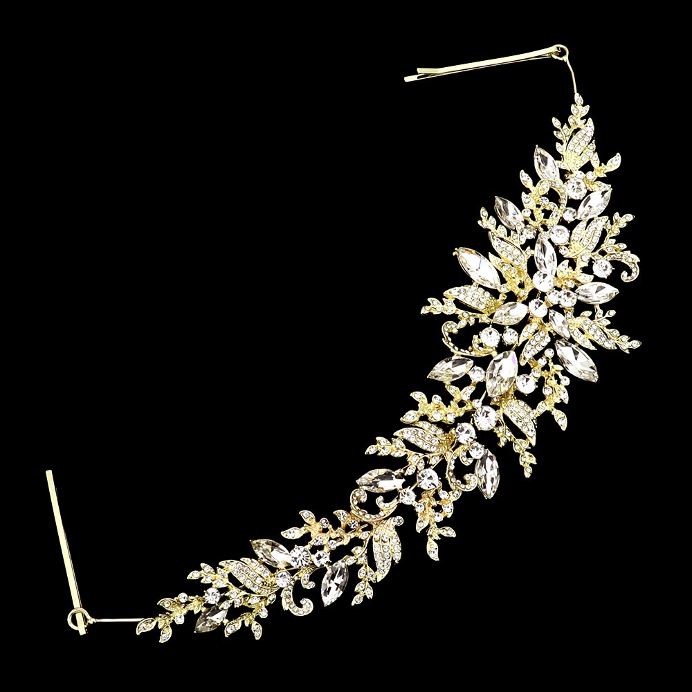 Stone Embellished Flower Cluster Headpiece