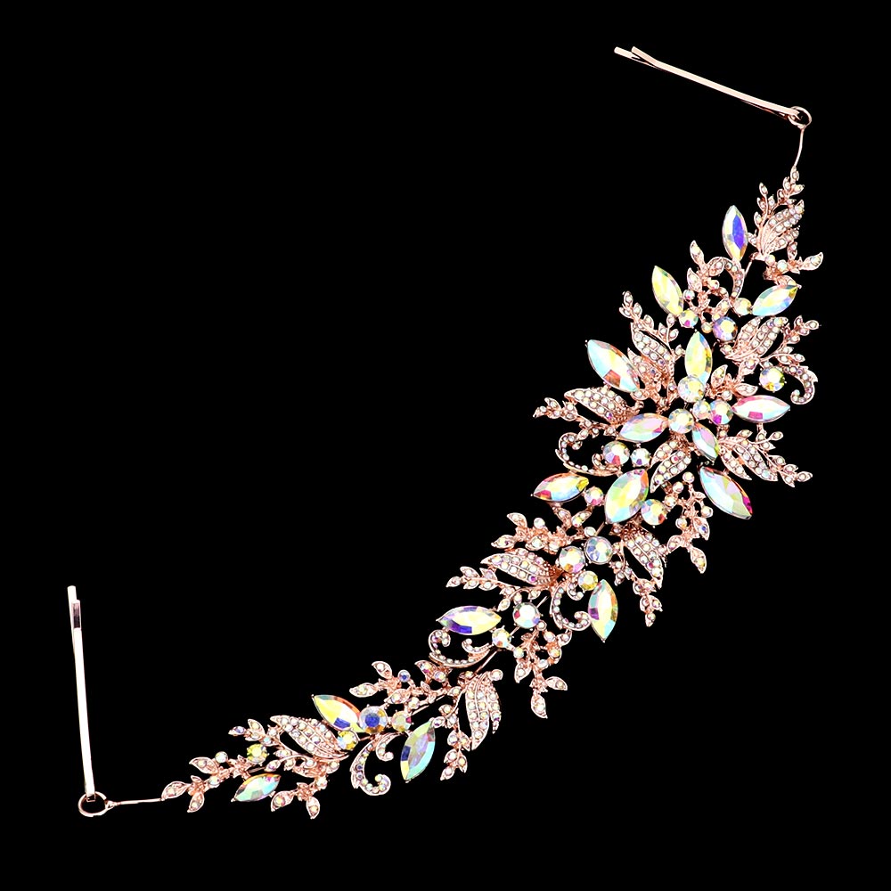 Stone Embellished Flower Cluster Headpiece